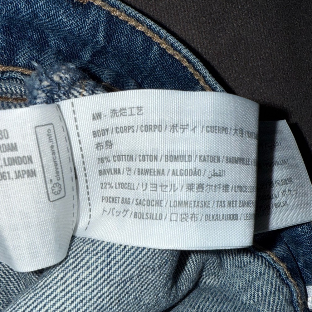 NWOT Abercrombie & Fitch Mid Rise Denim Wrap Mini Skirt 27 4 Medium Blue Denim - Picture 8 of 10